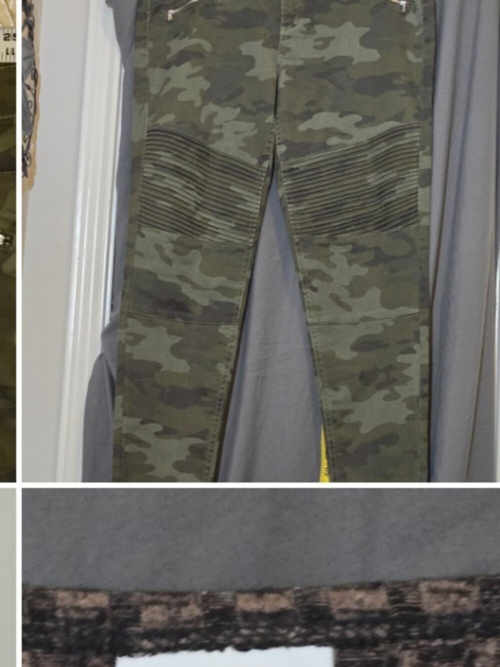 Tinseltown Camo Moto Skinny Pants Women’s Size 15 Zip Pocket Stretch Jeans